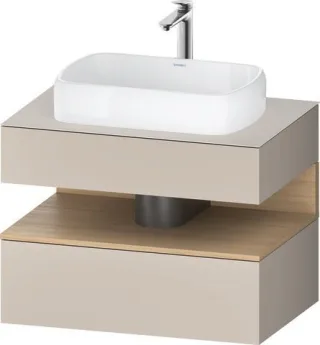 Duravit Qatego Konsolenwaschtischunterbau wandhängend Taupe Matt 800x550x600 mm - QA4730030910000 QA4730030910000