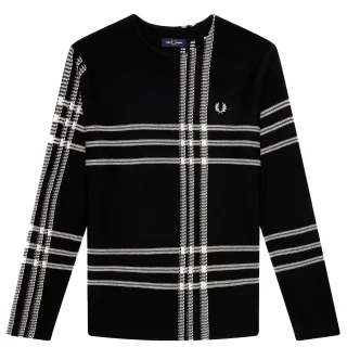 Fred Perry Pullover mit schwarzem Schottenkaro