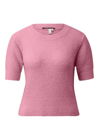 Q/S designed by - Kurzarm-Strickpullover pink - Gr. - L