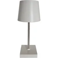 Meinposten LED Nachttischlampe Tischleuchte Touch dimmbar LED Lampe Leuchte weiß silber kabellos, LED fest integriert, Warmweiß, LED