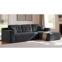 VASAGLE Ecksofa modulares Sofa 244 cm breit vakuumverpackt, Schlafsofa, keine Montage erforderlich, mit großer Chaiselongue