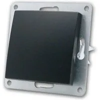 McPower FLAIR Wechselschalter schwa,250V~/10A,o Rahm,Klemm Unterputzschalter