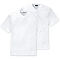 Schiesser T-Shirt Essentials (2-tlg) mit V-Ausschnitt, formstabil, verstärkte Halsnaht, im 2er Pack