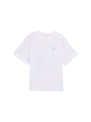 Denim Tom Tailor - Oversize T-Shirt mit Print white - Gr. - S