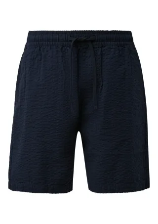 Q/S designed by - Jogger Short mit Seersuckerstruktur blau - Gr. - S