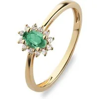 CHRIST Goldring CHRIST Damen-Damenring 585er Gelbgold 1 Smaragd