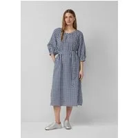 s.Oliver Midikleid Kleid Seersucker-Kleid mit Raffung und Gürtel
