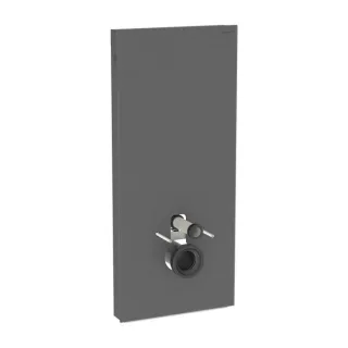 Geberit Monolith Plus Sanitärmodul 131231CD7 Front schwarz, Seitenverkleidung schwarz / Aluminium gebürstet, Bauhöhe 114cm