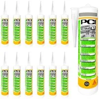 PCI Silikon PCI Silcofug E 12 x 310 ml Sanitär Silikon Dichtstoff - 22 Sandgrau