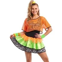 Metamorph Kostüm 80er Neon Girlie Kostüm, Mach Dich bereit für die nächste 80er Party!