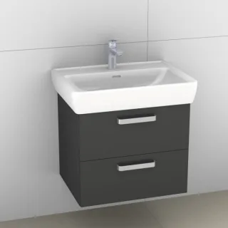 Artiqua 415 Waschtischunterschrank für Pro A 818953 Anthrazit Hochglanz, 415-WU2L-L40-7015-51 415-WU2L-L40-7015-51