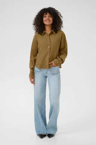 Langarm - Hemd KAvera Regular fit brown
