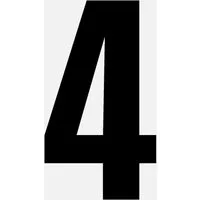 Wichelhaus Hausnummer Selbstklebende Buchstaben und Ziffern, 12cm hoch, schwarz Hausnummer, selbstklebend, schwarz, wetterfest, stabil