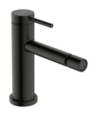 Hansgrohe Bidetmischer Tecturis S mit Zugstangen-Ablaufgarnitur Brushed Black Chrome,73201340 73201340
