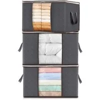 Lifewit Aufbewahrungsdose Aufbewahrungstasche mit Deckel, Kleiderschrank Organizer (Set, 3 St., 1 Stück/2 Stück/3 Stück/4 Stück/6 Stück/8 Stück), Klappbar, Non-woven fabric