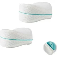 Restform® Seitenschläferkissen Leg Pillow ergonomisches Knie- und Beinruhekissen, Spar-Set, 2-tlg., 1er oder 2er Pack, Orthopädisches Beinkissen aus Memory-Schaum, Seitenschläferkissen