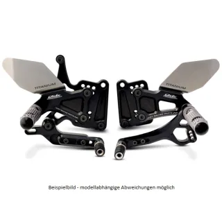 ValterMoto Fußrastenanlage Typ 3.5 einstellbar für Kawasaki Z 900 Bj.2017-2019 (Typ: ZR900B / D)