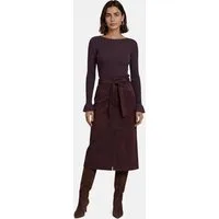 Zero Strickpullover Damen mit Rüschen (1-tlg) Struktur