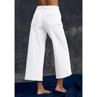 LASCANA 7/8-Jeans in modischer Culotte-Form aus Baumwoll-Denim, Straight-Leg, Sommerhose