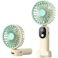 Minicloss Handventilator Tragbarer Mini Ventilator, Wiederaufladbar, Kleiner Taschenventilator, Mit 6 Geschwindigkeitsstufen, Faltbarer USB-Ventilator für Büro
