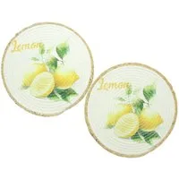 Home-trends24.de Platzset Lemone Platzmatte Platzdeckchen Terrasse Garten Tisch Deko 2er Set, (2-St)
