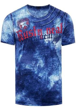 Color Tie Dye Batik T-Shirt mit Logo-Print