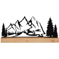 UNUS HOME Dekofigur Aufsteller Silhouette Berglandschaft (32x15x7cm)
