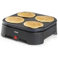 Domo Crêpesmaker, 600 W, Ø 11 cm, Gesichter Backplatte Crepes-Eisen Pancake & Pfannkuchen selber machen