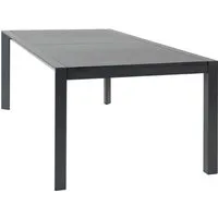 Outdoor Gartentisch LIVORNO, Ausziehbar, Anthrazit, Sicherheitsglas, Aluminium, 3D-Effekt, B 220/340 x H 75 x T 106,5 cm