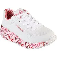 Skechers UNO LITE-LOVELY LUV Sneaker, Schnürschuh mit bedruckter Sohle, Größenschablone zum Download