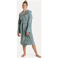 Möve Unisex-Bademantel Superwuschel Kapuze, ideal für Sauna & Spa, Hotelbademantel, Langform, Walkfrottier, Kapuze, Gürtel, in Uni