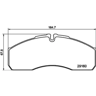 Hella Bremsbel?ge vorne Iveco Daily Nissan Cabstar Renault Mascott Master