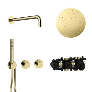 Herzbach MODUL7 Thermostat-Set T-RB250 Wandarm Regenbrause Ø25,0cm , 70.702711.1.03 70.702711.1.03
