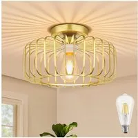 Sunicol Deckenleuchte LED Deckenlampe aus Metall mit Glühbirne, E27-Fassung, Hängelampe für Küche Flur Wohnzimmer Schlafzimmer Esszimmer