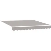 vidaXL Markise Markisenersatzstoff Hellgrau 280 x 245 cm Polyester (1-St)