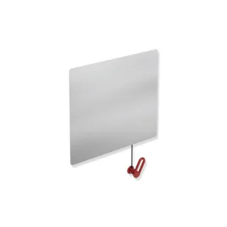 Hewi Kippspiegel 801.01.10033 600x540x6mm, mit Halter/Griff, rubinrot