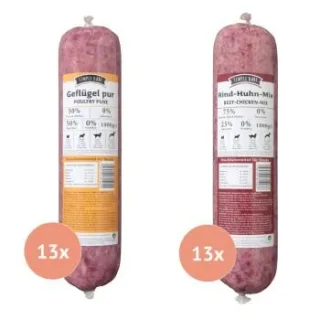 Simple BARF Menüs Rind & Huhn Paket 26x1 kg