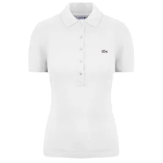 Lacoste Slim Fit Damen Weißes Polo-Shirt