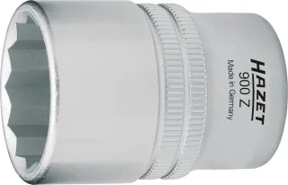 HAZET Steckschlüssel-Einsatz (1/2 Zoll), Außen-Doppel-Sechskant-Tractionsprofil - 900Z-21