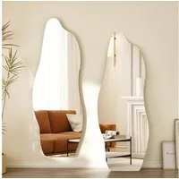Hopibath Wandspiegel Ganzkörper 165x60cm Ganzkörperspiegel ohne Rahmen (Flurspiegel Dekospiegel modern, 1-St., Rahmenlos, Asymmetrisch), für Garderobe & Flur, Wohnzimmer, Schlafzimmer