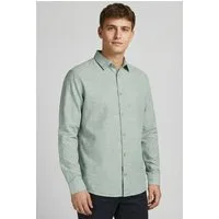 Jack & Jones Langarmhemd JJESUMMER LINEN BLEND SHIRT L/S SN Baumwollmischung, regular fit