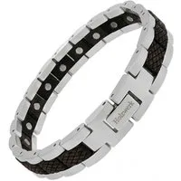 Holzwerk Edelstahlarmband Magnet Holz Armband, Armkette Gliederarmband, inklusive Armbandkürzer, Holz Unikate, ideal auch als Geschenk