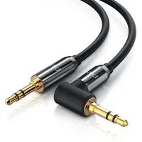 Primewire Audio-Kabel, AUX, 3,5-mm-Klinke (500 cm), HiFi Klinkenkabel Verbindungskabel 90° gewinkelt für Audiogeräte, 5m