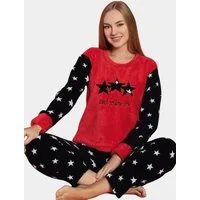 fashionshowcase Pyjama Damen Schlafanzug Set aus weichem Fleece Stoff, Wellsoft 3 Designs (Pyjama-Set, Zweiteiliges Set bestehend aus Oberteil und Hose) Wärmender Welsoft-Stoff
