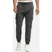 Indicode Cargohose Herren Levy Jogger-Pant mit elastischem Bund und Kordelzug