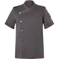 Karlowsky Fashion Kochjacke KARLOWSKY Herren Kochjacke Denim-Style ROCK-CHEF®Kurzarm Schwarz
