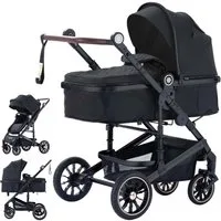 Daliya® Kombi-Kinderwagen NEOMOVE 2in1 Kinderwagen, Buggy und Babywanne in einem, Babywanne und Sportsitz, Alu-Rahmen, Großer Einkaufskorb