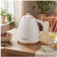 HOMCOM Wasserkocher Schnellkochfunktion, 360° Drehbasis, 1.7 l, 2200 W, Kalkfilter, automatische Abschaltung, Trockenlaufschutz