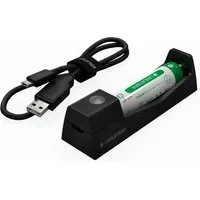 Ledlenser Taschenlampe Ladestation und wiederaufladbarer 14500-Li-Ionen-Batterie