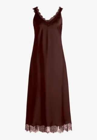 zero - Abendkleid mit Spitze rostbraun - Gr. - 36